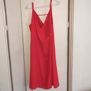 Spaghetti strap wrap dress